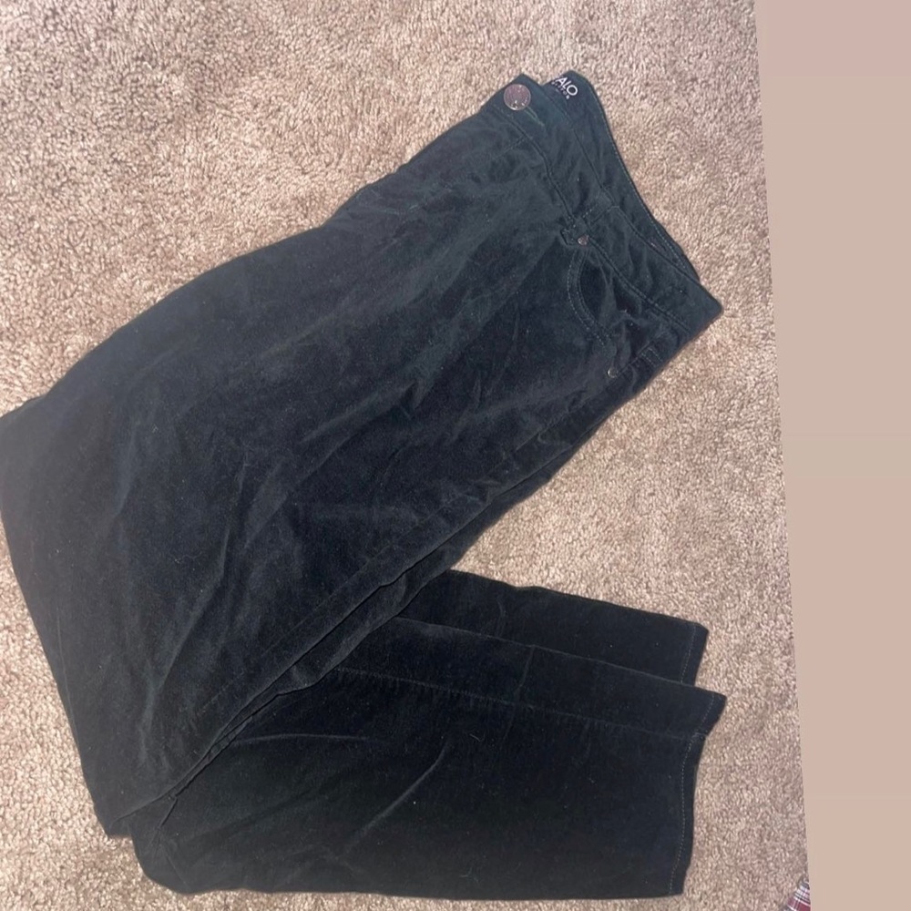 green buffalo button front pants